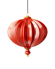 Obraz premium Red Chinese Lantern Isolated on Transparent Background