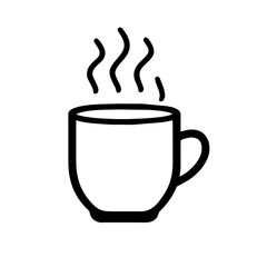 Winter hot cocoa with marshmallows vektor icon illustation