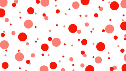 Seamless pattern with red dots