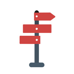 North Pole signpost vektor icon illustation