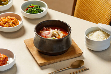 Various foods presented appetizingly on the table