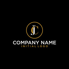 letter jc or cj luxury circle logo design inspiration