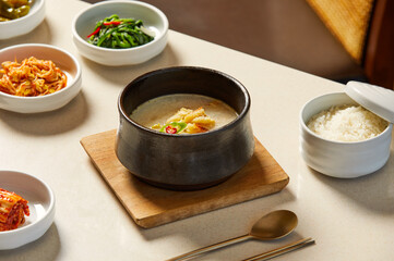 Various foods presented appetizingly on the table