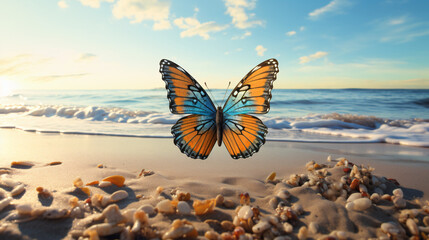 butterfly on the beach