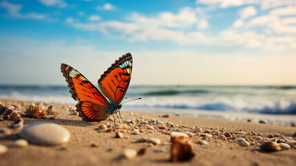 butterfly on the beach