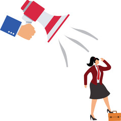 Listening, Ignoring, Shouting, Business, Ideas, Businesswoman