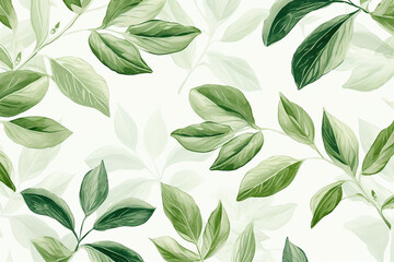 leaf, pattern, seamless, plant, nature, vector, floral, design, illustration, flower, leaves, spring, 