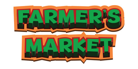 Farmer's Market lettering creative design vector design