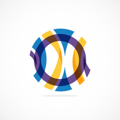 Abstract circle logo, dynamic aesthetic. Simplicity suggests connectivity, fluidity, and energy, making it a versatile choice for brands seeking a modern, visually engaging identity