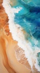 A Bird's Eye View of a Serene Beach Oasis