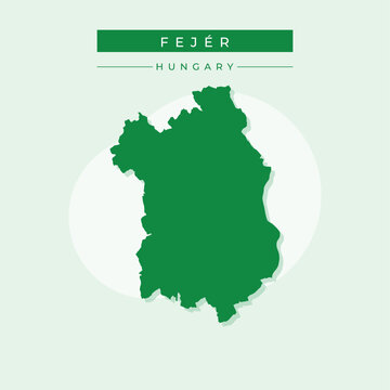 Vector illustration vector of Fejer map Hungary