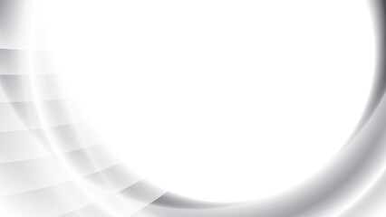 Abstract white and gray color background with round shape. Vector illustration.