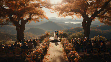 Wedding - mountains of western North Carolina - apple orchard - golden hour - portrait - marriage - husband and wife - vow - nuptial  - Powered by Adobe