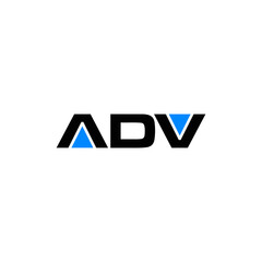 ADV logo. ADV set , A D V design. White ADV letter. ADV, A D V letter logo design. Initial letter ADV letter logo set, linked circle uppercase monogram logo. A D V letter logo vector design.	
