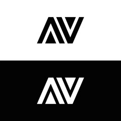 AV logo. AV set , A V design. White AV letter. AV, A V letter logo design. Initial letter AV letter logo set, linked circle uppercase monogram logo. A V letter logo vector design.	
