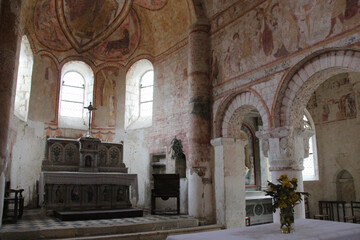 medieval church (saint-genest) in lavardin in france