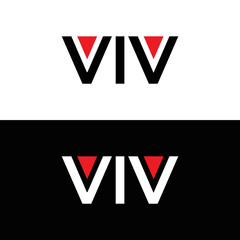 VIV logo. VIV set , V I V design. White VIV letter. VIV, V I V letter logo design. Initial letter VIV letter logo set, linked circle uppercase monogram logo. V I V letter logo vector design.	
