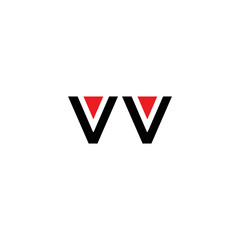 VV logo. VV set , V V design. White VV letter. VV, V V letter logo design. Initial letter VV letter logo set, linked circle uppercase monogram logo. V V letter logo vector design.	
