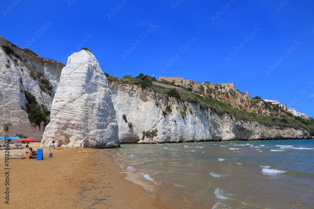 Wall mural pizzomunno rock in vieste, italy