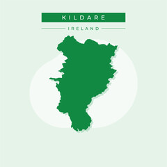 Vector illustration vector of Kildare map Ireland