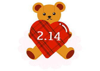 バレンタイン　テディベア