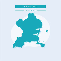 Vector illustration vector of Fingal map Ireland