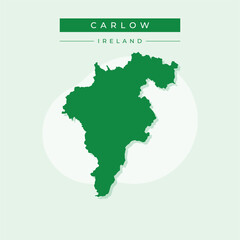 Vector illustration vector of Carlow map Ireland