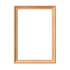 wooden frame isolated on transparent background