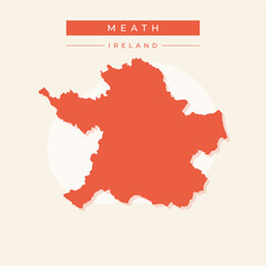Vector illustration vector of Meath map Ireland