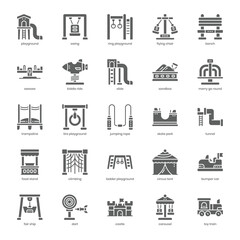 Playground icon pack for your website design, logo, app, and user interface.  Playground icon glyph design. Vector graphics illustration and editable stroke.