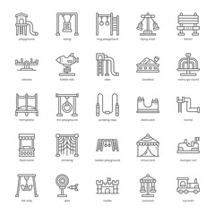 Playground icon pack for your website design, logo, app, and user interface.  Playground icon outline design. Vector graphics illustration and editable stroke.