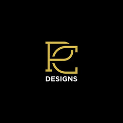letter pc or cp luxury monogram logo design inspiration