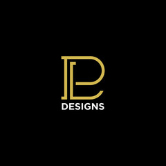 letter pl or lp luxury monogram logo design inspiration - obrazy, fototapety, plakaty
