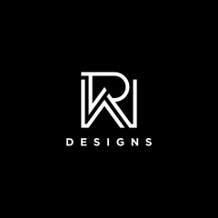letter rw or wr luxury monogram logo design inspiration