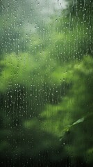 A Window That Has Rain Falling Down on It