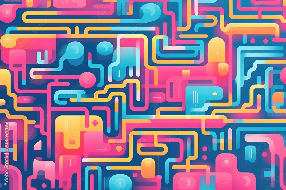 Aufkleber a colorful pattern of lines