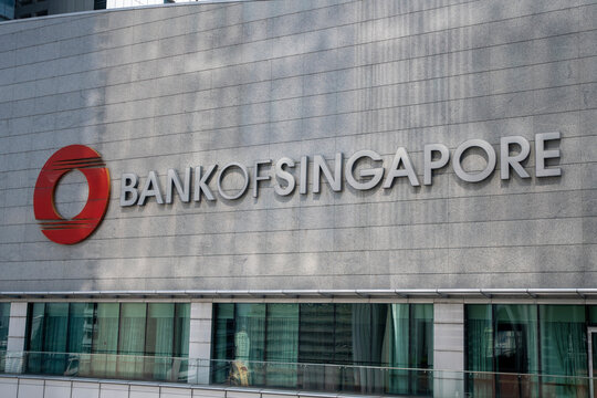 Logo of Bank of Singapore on the tower in Singapore