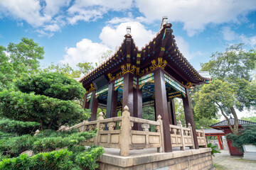 Fototapeta premium The historical architecture of Tianxin Pavilion Park, Changsha, China.