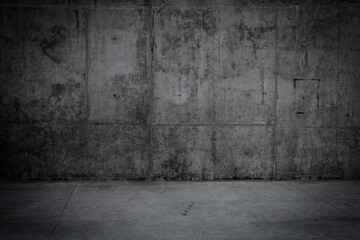 Grungy concrete wall and floor as background - obrazy, fototapety, plakaty