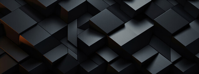 Modern black blue abstract background. Minimal. Color gradient. Dark. Web banner. Geometric shape. 3d effect.