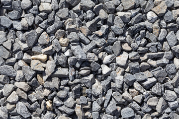 Crushed grey stones