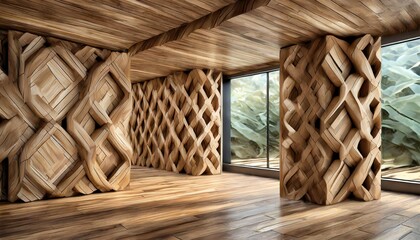 wooden house in the beach Sophisticated Blend: Acoustic Panels Melding with Luxury Wood