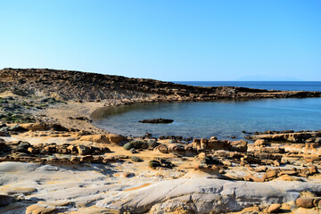 Fototapeta na wymiar Faraklou geological park, Lemnos island, Greece, Aegean sea