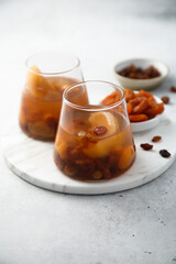 Healthy refreshing dried fruits drink