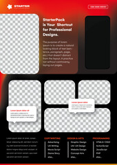 Marketing Pack Templates - Social Media Story, Post Feed, & A4 Print Flyer Templates - Style 5
