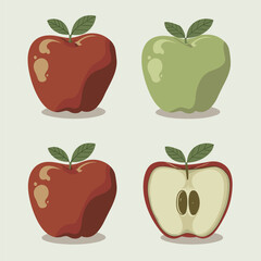 set of apples