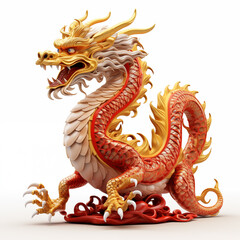 Chinese new year dragon 3d