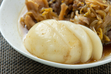 すき焼きの餅。
