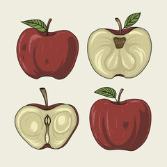 set of apples