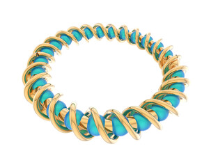 Obraz premium Engagement ring isolated on background. 3d rendering - illustration